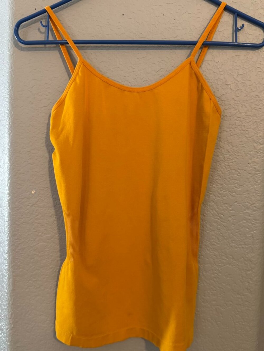 A New Day Mustard Yellow Cami Tank Top Stretch Basic Layering Small